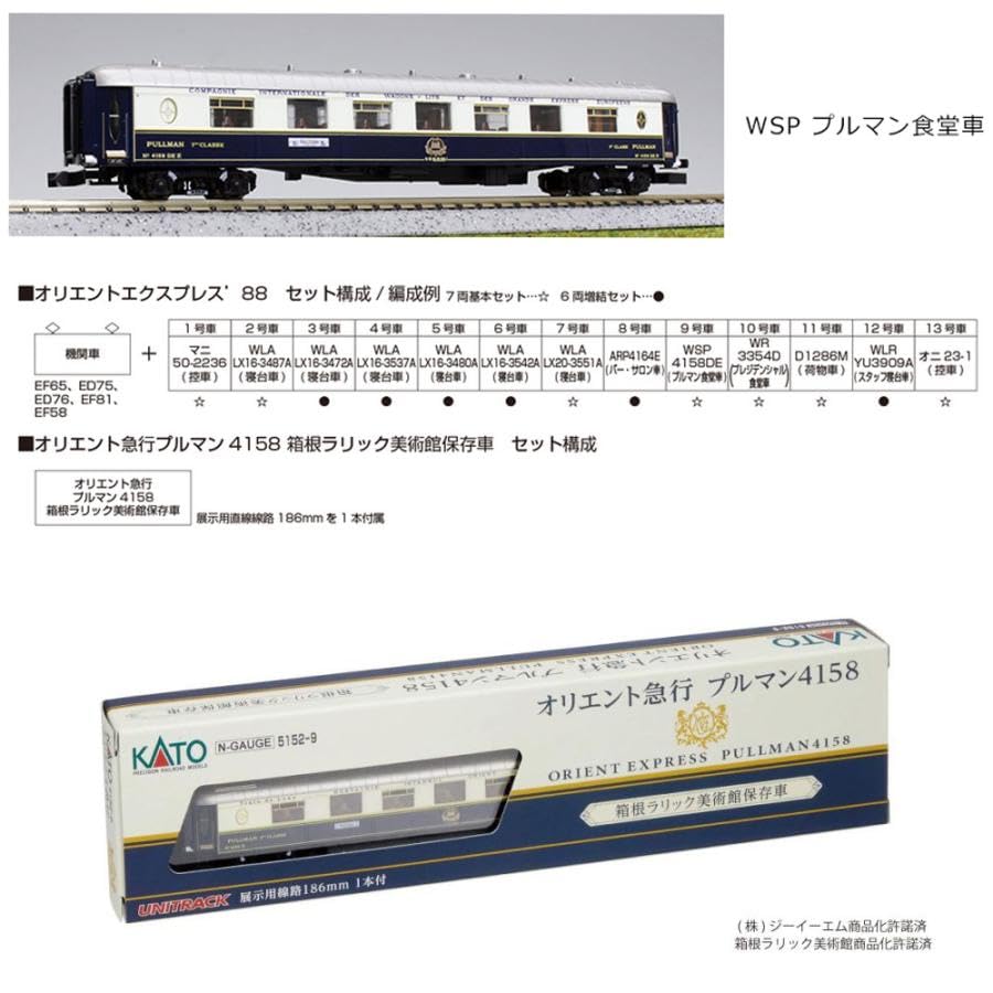 Amazon | No:5152-9 KATO ヨーロッパ発日本行き オリエント急行